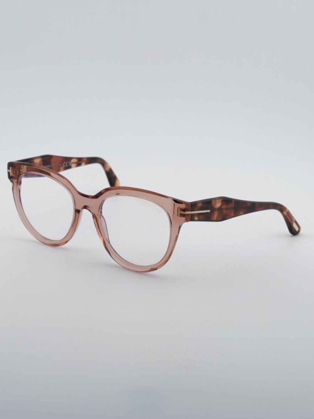 Tom Ford FT5987-B 072 Eyeglasses Pink 52mm Oval Frame, Blue Light Block